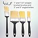 Katzco 4 Pack - Polyester Bristle Paint Brush Value Set with Contoured Handles - for Any Professional Paint Job, Oil Stain, Watercolor, Arts and Crafts - Use for Professional and Amateur Projects