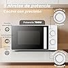 Microondas sin Grill básico de 20 Litros, 700w de potencia Sencillo, temporizador 30min. 5 potencias y descongelación. Fácil de usar #3