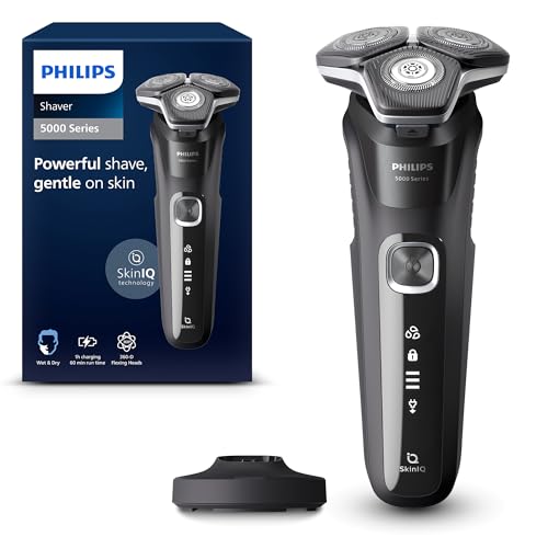 Philips - Afeitadora eléctrica serie 5000, húmedo y seco con soporte de carga, S5898/25
