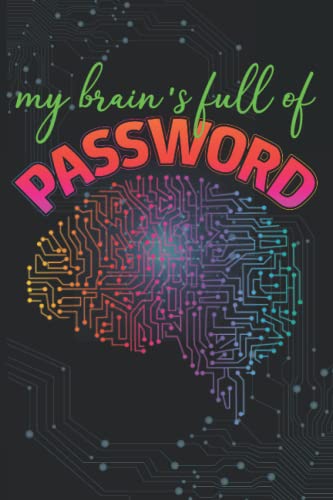My Brain's Full Of Password: Password Log Book And Internet Password Organizer, Arranged in Alphabetical Order