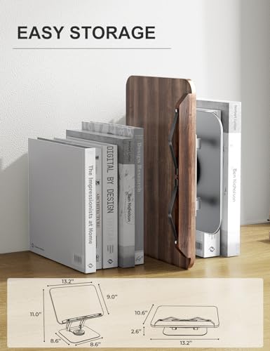 Tounee Buchständer, Verstellbarer Buchhalter mit 360° drehbarer Basis, Kochbuchständer, Rezeptbuchhalter mit elastischen Seitenklammern für Musikpartituren, Rezepte - Silber