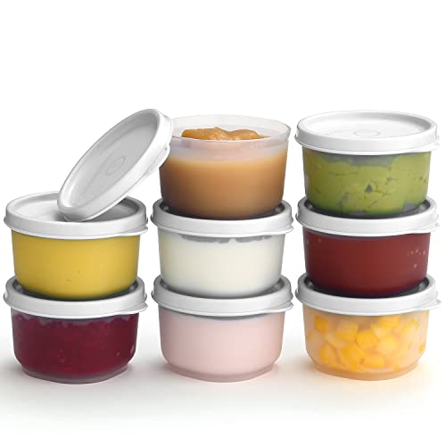 Image of Signoraware Mini Fresh BPA Free Plastic Containers (130ml x 8 | Set of 8 | White)