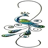 Sunset Vista Designs Metal and Glass Decorative Peacock Hook, 22
