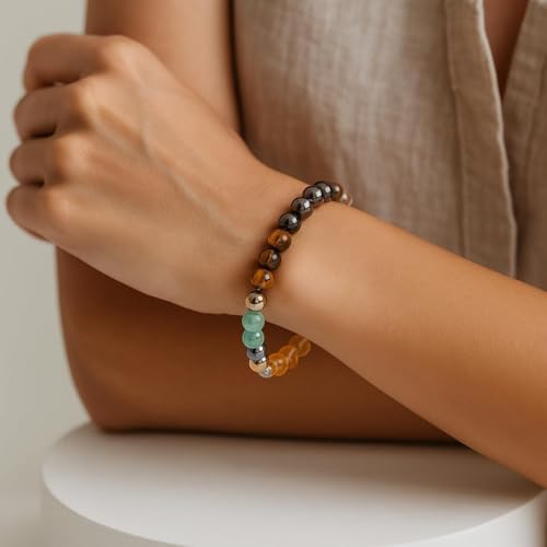 Image of Dhan Yog Bracelet | Attracts Wealth & Financial Prosperity | Pyrite, Citrine, & Aventurine | Astrology Dhanyog Bracelet for Men & Women | Certificate of Authenticity