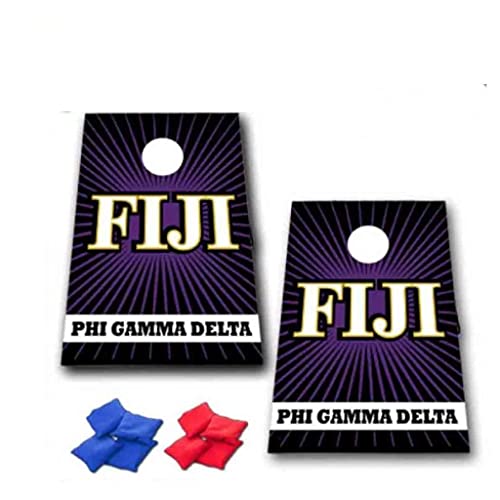 VictoryStore Cornhole Games - Phi Gamma Delta Cornhole Bag Toss Game - Starburst - 8 Bags Included