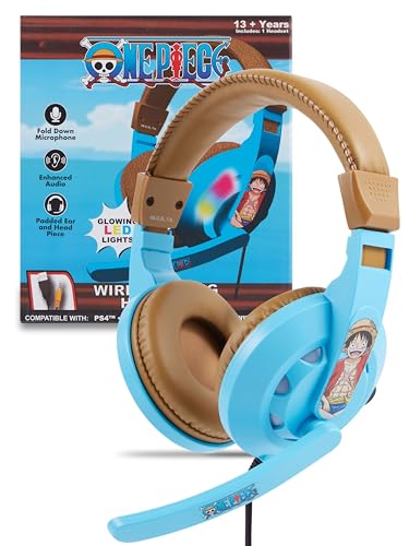 Culture Fly Gaming Headset with Mic – One Piece Wired Headphones with Microphone, LED Lights, Padded Over Ear Computer Headset for PC Gamer, Enhanced Audio, Comfortable Headphones for Gaming Setup