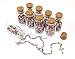 12 pcs Blessed Baby Rosary in Glass Jar Bottle Beads Pink Beaded Rosary Recuerdos De Bautizo Silver Catholic Crucifix Necklace Party Favor Baptism