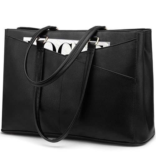 LOVEVOOK Sac pour ordinateur portable femme 17 pouces, Sac à main femme Sac de travail Sac d'enseignant Grand, Imperméable Sac shopping Sac à bandoulière...