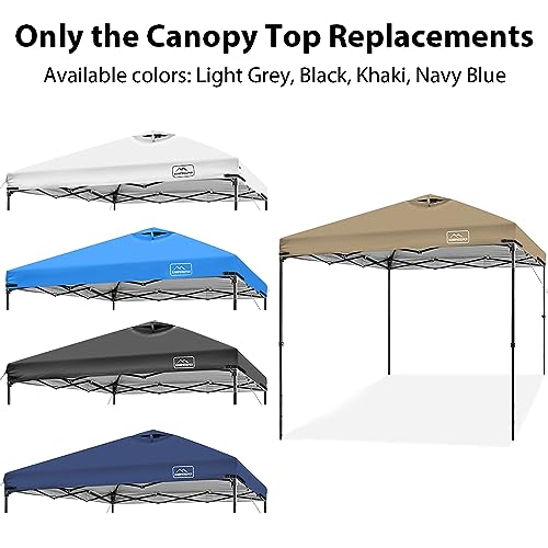 KAMPKEEPER-10×10-Replacement-Top-Pop-Up-Canopy-Tent-Top-Cover-Roof-with-Air-Vent-and-Adjustable-Elastic-Strap-Polyester-UV-Waterproof-for-Outdoor-Garden-Patio-Pavilion-Sun-ShadeTop-Only-Khaki KAMPKEEPER 10×10 Replacement Top Pop Up Canopy Tent Top Cover Roof with Air Vent and Adjustable Elastic Strap Polyester UV Waterproof for Outdoor Garden Patio Pavilion Sun ShadeTop Only Khaki