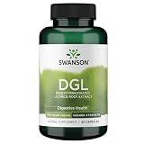 Swanson High Potency DGL (Licorice) - Herbal Supplement Promoting Digestive Health & GI Tract Support - Natural Stomach Soother Made with Licorice Root Extract - (90 Capsules, 750mg Each)
