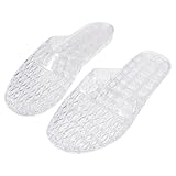 CALLARON Sandalias Planas Transparentes Talla 38 para Mujer Zapatillas de Verano Antideslizantes de Plástico Transpirable Ideales para Baño Playa E Interior