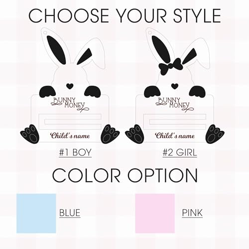 Easter Money Holder, Easter Basket Stuffers With 3 Free Bunny Tags, Easter Gifts for Teens, Easter Gifts for Adults, Money Holder for Gift, Easter Bunny Money Gift (Style 5)2