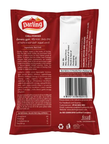 Image of Darling Chilli Powder | Pure & Spicy Red Chilli Powder | No Added Colors or Preservatives (500g)