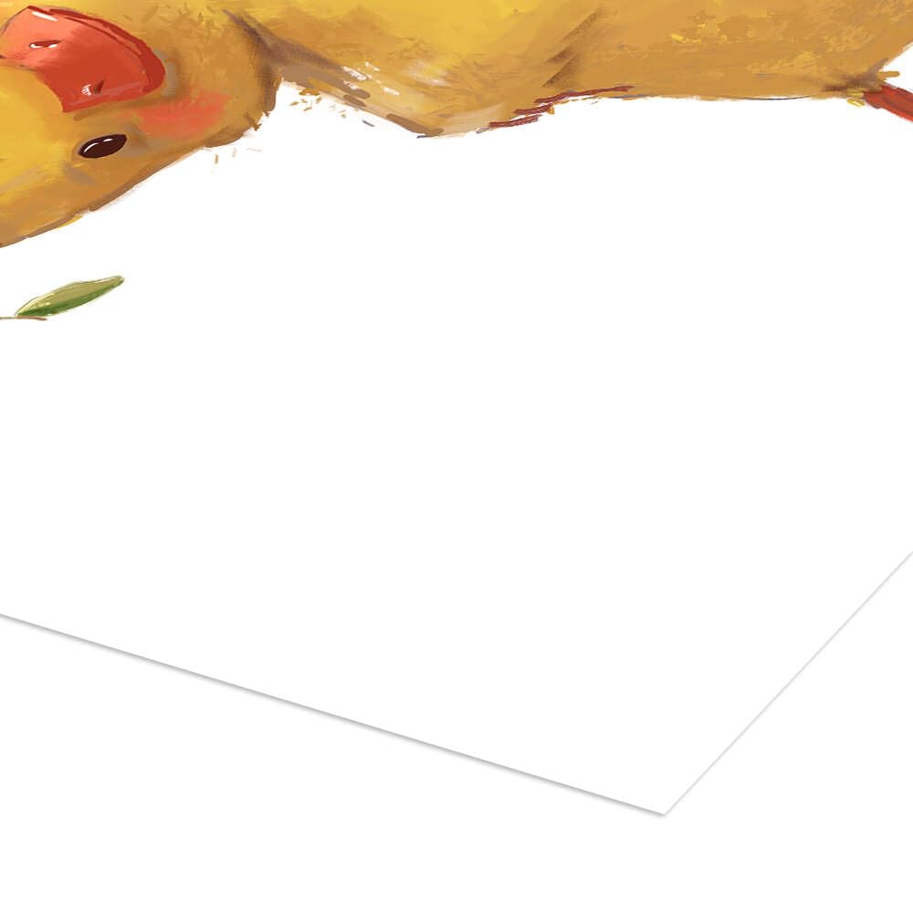 Spring duckling Plakat | 100 x 100 cm Eve Farb Obrazy Dekoracja ścienna