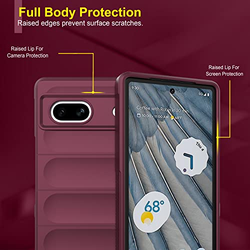 Image of amazon basics Back Case Cover for Google Pixel 7A | Compatible for Google Pixel 7A Back Case Cover | Liquid Silicon Magic Case for Google Pixel 7A with Camera Protection | Plum