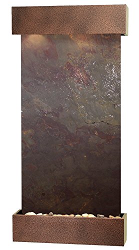 Whispering Creek Water Feature With Copper Vein Trim And Square Edges (Multi-Color Featherstone) #TOP10