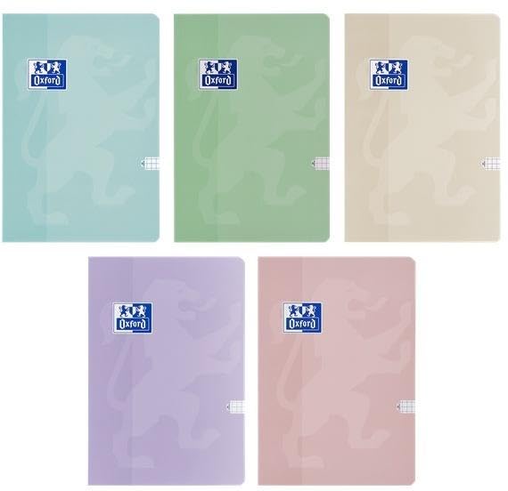 Brulion B5 quadrillé pastel : 5 cahiers doux pour organiser vos cours facilement