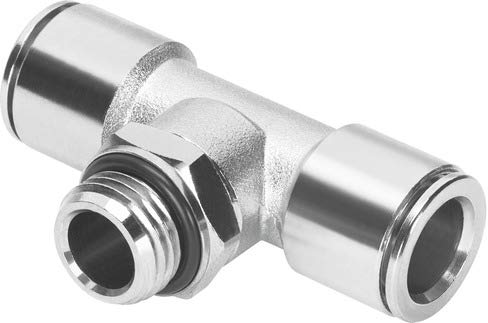 Festo 558736 Model NPQM-T-G18-Q4-P10 Push-In T-Fitting (Pack of 10)