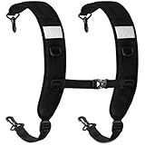 Criamolo Pitozer Alças de mochila, alça de ombro para bolsas, alça de substituição acolchoada ajustável com clipes de metal/plástico