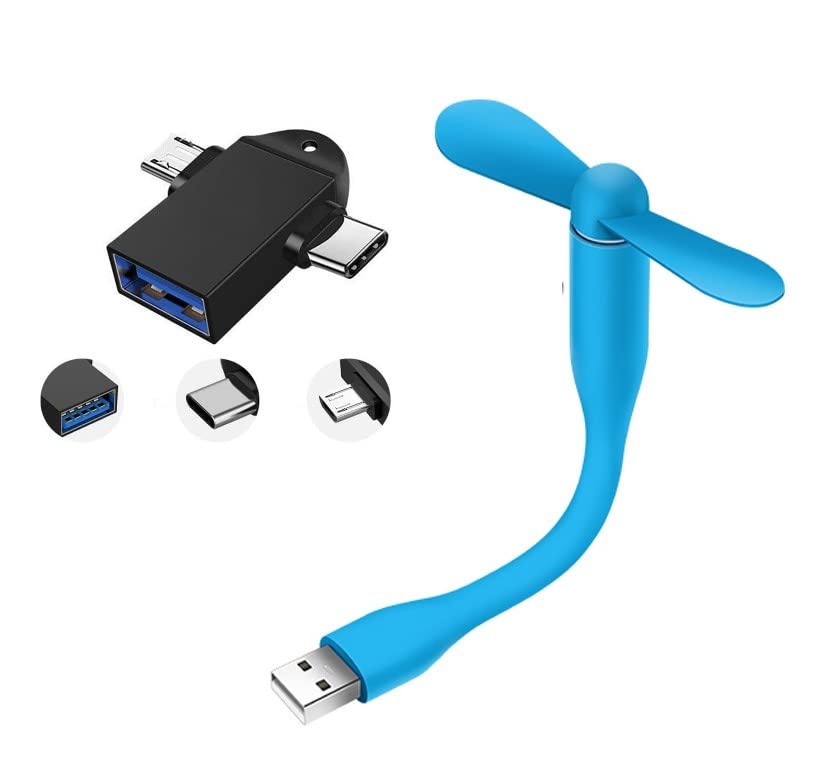 BLAXSTOC TF889 USB Fan Portable Mini USB Dragon Fan with 2IN1 OTG