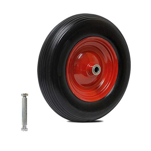 Roue de Brouette Increvable 3.50-6 260Kg + Axe Offert Ø 20mm