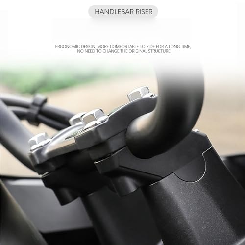 Adaptateur rehausse guidon CB400X 2021-2022 en aluminium CNC noir