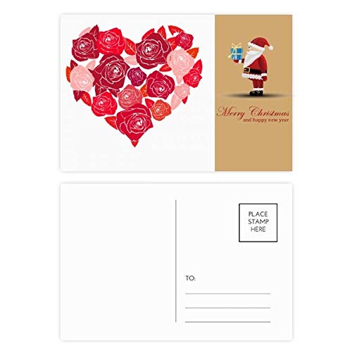 Cartes postales cœur rose Saint-Valentin, lot de 20 attentions pour accompagner vos cadeaux