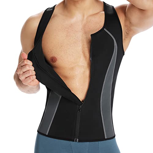Camiseta de neopreno para perder peso con efecto térmico faja reductora con cremallera 6