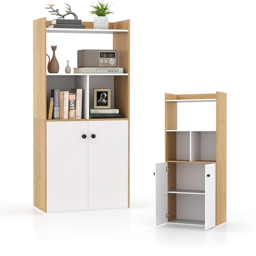 MATERIALI SELEZIONATI E RESISTENTI: Questa libreria bassa da terra in legno è realizzata con pannelli di alta qualità, resistenti e durevoli. Ogni ripiano può sostenere fino a 20 kg. Sia che tu voglia riporre libri, piante o altri oggetti decorativi, puoi usarlo con fiducia.