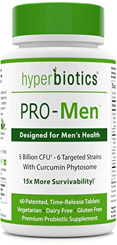 Hyperbiotics Pro Probiotics for Men | Patented Time Release Tablets | Digestive Health, Immune System Support, Urinary, Prostate | Shelf Stable | Vegetarian, Dairy & Gluten Free | 60 Count