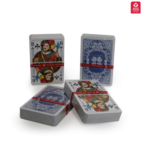 Kartenspiel für Erwachsene Spielkarten Romme Profiqualität für Bridge Canasta Poker Skat Kartendeck 55 Blatt BLAU und ROT (4-Deck) – Bild 3