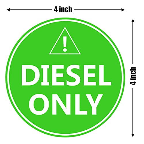 Image of Diesel Only /Gasoline Only Stickers Sign,4 inch Diesel Only Decal Labels /Gasoline Only Waterproof Oil Standards Stickers-Adhesive Fuel Stickers for Trucks, Tractors, Machinery (15 Pack Yellow Red Green)