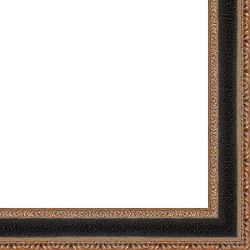 Picture Frame Moulding (Wood) 100ft Bundle - Distressed/Aged Gold Finish - 1.75" Width - 3/8" Rabbet Depth