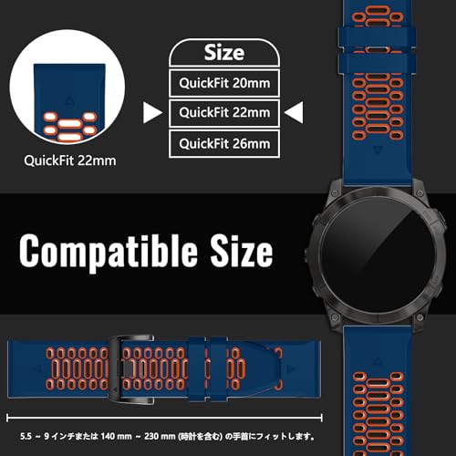 Correa de silicona 22mm para Garmin Fenix 8/7/6 Pro miniatura 4