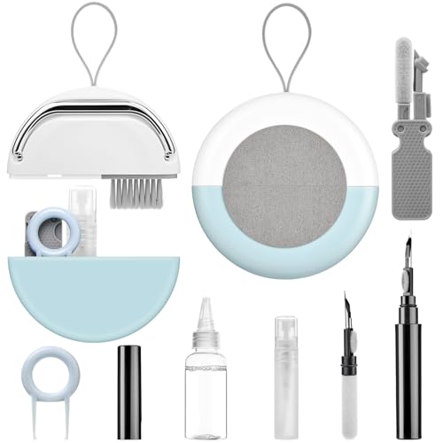 JOEJONI Tastatur Reinigungsset, 12 in 1 Handy Reinigungsset, Multifunktionales Keyboard Cleaning Kit, Tastaturreiniger mit Bürste und Halterung, für Laptop, PC Zubehör, Kopfhörern, Handys und Kameras