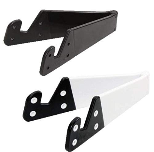 Sunluxy Mall 2 Pièces Support Tablette pour Téléphone Portable Pliable Noir Et Blanc pour Téléphone Mobile