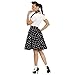 WIDMAN 50s Lady Disfraz Lunares falda y bufanda Set Adultas, Negro, Talla...