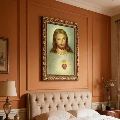 Poster Sacré-Cœur de Jésus-Christ version verte | Impression toile
