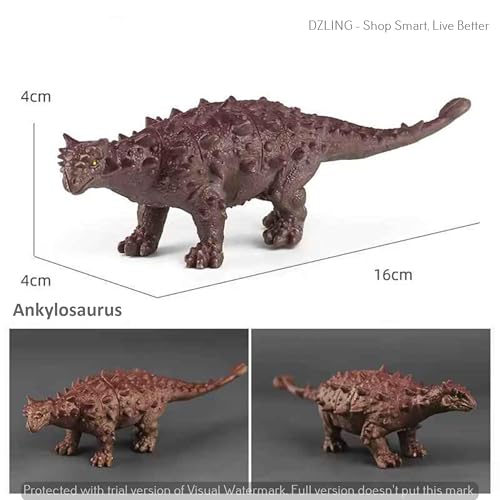 Image of DZLING Realistic Big Dinosaur Toy Set for Kids - 6 Pieces Realistic Dinosaur Figures, Dino Animal Action Figurine Decoration Items Birthday Gift for Childrens 3+ Years