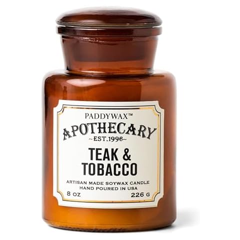 Paddywax Artisan Apothecary Teak & Tobacco Candle Cover