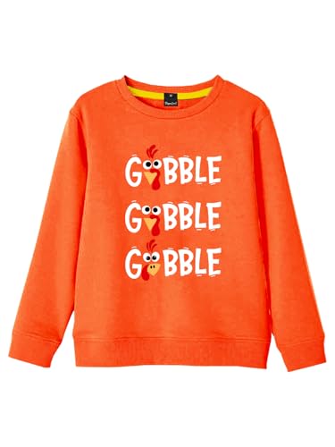 Image of Remimi Kids Halloween Sweatshirt Long Sleeve Thanksgiving Tops 3-14 Years