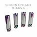 Ladies Edition - Chrome Socket Labels Brightly Color Coded Chrome Decal Stickers for “Her” sockets and Tools, Easy Read - Fits Snap On, Craftsman & All fine Tools…
