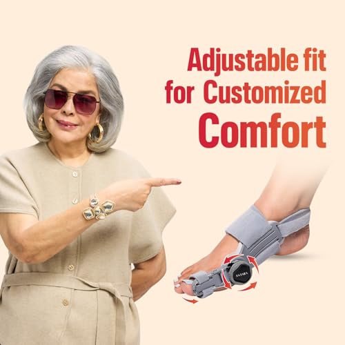 Image of AGEasy Antara Bunion Corrector Orthopedic Toe Straightener with Adjustable Rotating Knob, Universal Fit for both Left and Right Feet (One Size - Pack of 2)