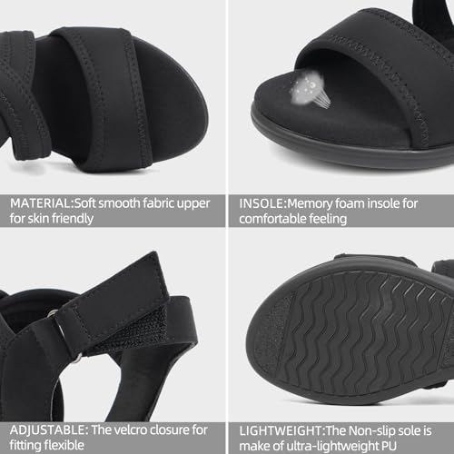 Women's Orthopedic Sandals Low Wedge Comfortable Walking Orthotic Arch Support Casual Sandals with Memory Foam4