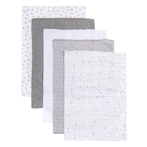 Image of Burt's Bees Baby - Burp Cloths, 5-Pack Extra Absorbent 100% Organic Cotton Drool Cloths