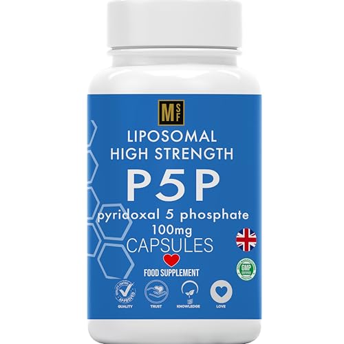 P5P Vitamin B6 (Pyridoxal 5 Phosphate) 100 mg per Capsule | 180 High Strength Capsules | 6 Months Supply - 1 A Day | Active Form of Vitamin B6 | Vegan | Non GMO| UK Company