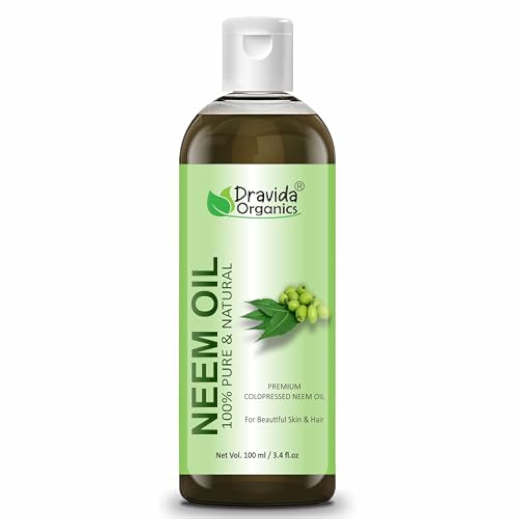 Cold Pressed Neem Oil for Skin & Hair Growth, Pure