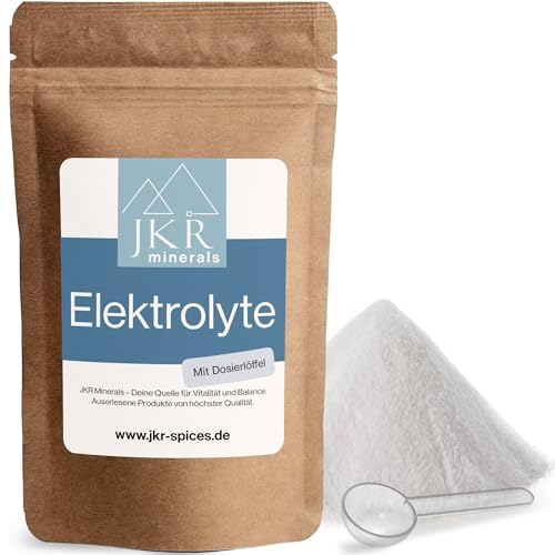 JKR Minerals Elektrolyte Pulver Pur 200g, Ohne Zucker, Mit Magnesium, Kalium, Calcium, Natrium und Chlorid – Hochdosiert & Hochrein – Für Sport, Fitness, Keto, Sauna, Sommer & Regeneration