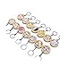 YOYUMI Keyrings Porte Clef Simulation Alimentaire Pendentif Mini Steamer Keychain Xiaolongbao Steamer Modèle Jouets Ensemble De 14