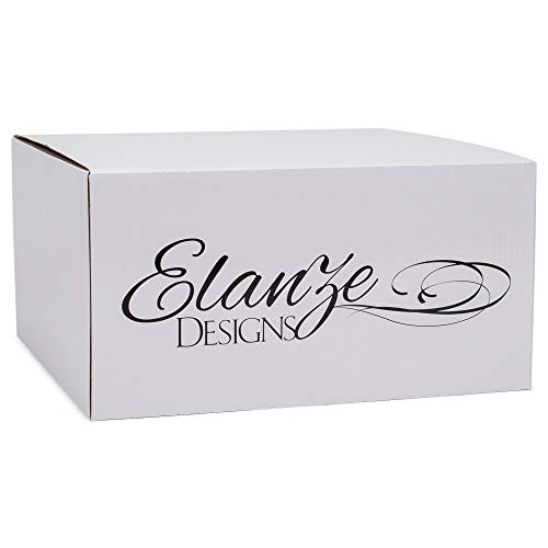 Elanze Designs Cream With Blue Glossy Rainbow Glaze 17 Ounce Stoneware Coffee Cup Mugs Set Of 4 #TOP6